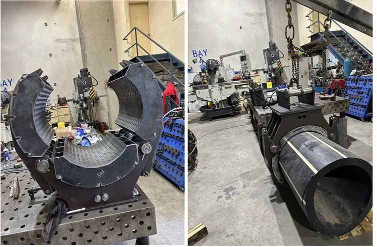Purpose-built pipe-installation attachment engineered by HWM Engineering