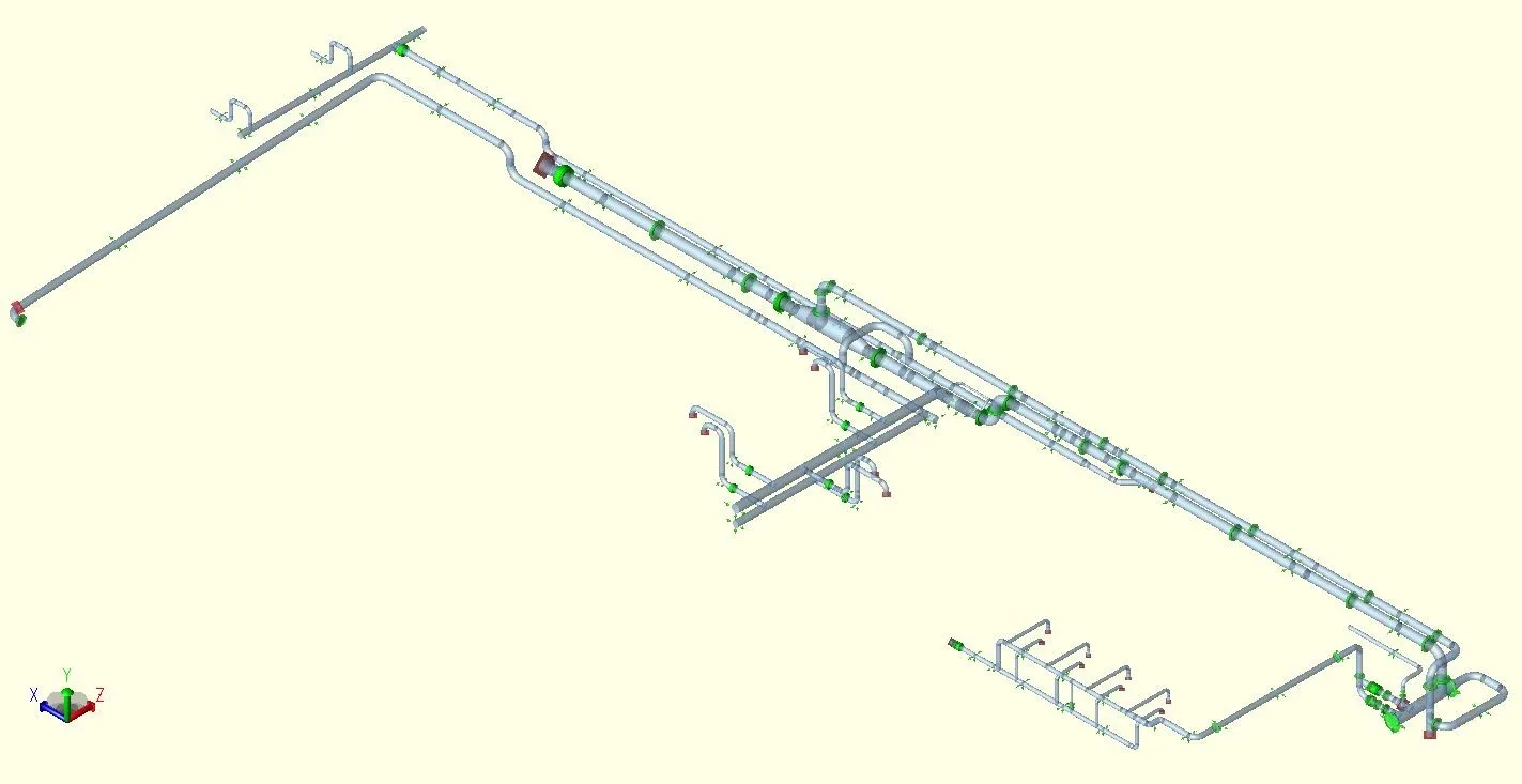 CAESAR II pipe stress analysis model