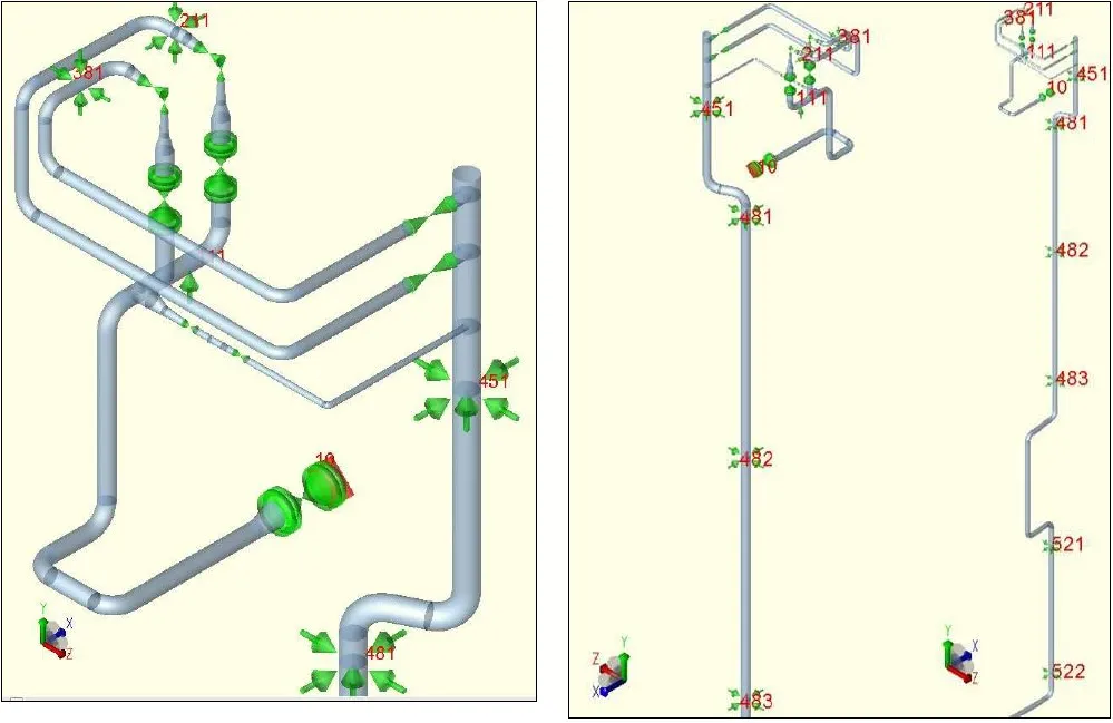 CAESAR II pipe stress analysis output
