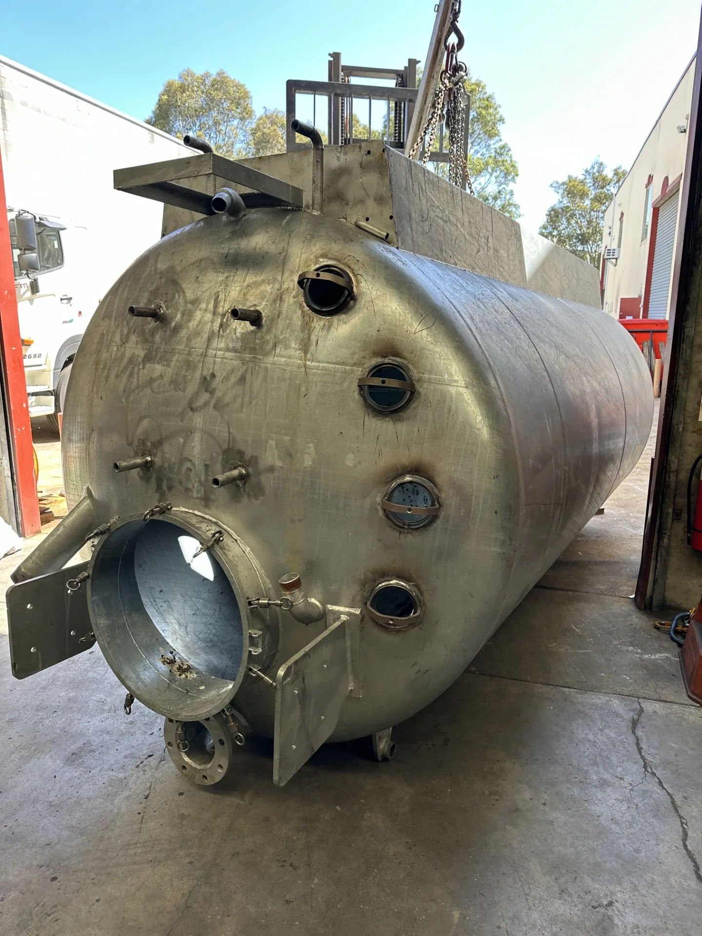 Vacuum vessel under fabrication